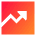 Growth Analytics Chart Up Gain Icon from Sharp Gradient Set