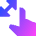 Finger Gesture Pinch Icon from Sharp Gradient Set