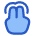Interface Hand Gestures Touch Two Fingers Tap