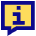Chat Bubble Info Help Icon from Sharp Pop Set
