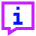Chat Bubble Info Help Icon from Sharp Neon Set