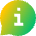 Chat Bubble Info Help Circle Icon from Sharp Gradient Set