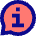Chat Bubble Info Help Circle Icon from Sharp Pop Set