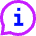 Chat Bubble Info Help Circle Icon from Sharp Neon Set