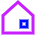 Home Window Icon from Sharp Neon Set