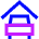 Car Garage Icon from Sharp Neon Set