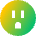 Electricity Outlet Icon from Sharp Gradient Set