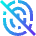 Fingerprint Off Icon from Sharp Gradient Set