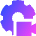 Settings Video Camera Icon from Sharp Gradient Set
