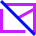 Email Off Disabled Icon from Sharp Neon Set
