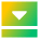 Bar Bottom Panel Close Icon from Sharp Gradient Set