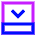 Bar Bottom Panel Close Icon from Sharp Neon Set