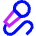 Microphone Karaoke Podcast Sing Icon from Sharp Neon Set