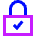 Lock Encryption Check Active Icon from Sharp Neon Set