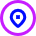 Location Pin Circle Icon from Sharp Neon Set