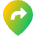Location Pin Moved Icon from Sharp Gradient Set