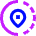 Location Pin Share Live Icon from Sharp Neon Set