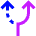 Navigation Arrow Alt Route Icon from Sharp Neon Set