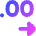 Number Decimal Increase Icon from Flex Gradient Set