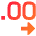 Number Decimal Increase Icon from Sharp Gradient Set