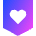Shield Heart Care Protection Icon from Sharp Gradient Set