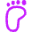 Foot Measure Barefoot Icon from Flex Neon Set