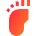 Foot Measure Barefoot Icon from Sharp Gradient Set
