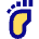 Foot Measure Barefoot Icon from Sharp Pop Set