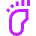 Foot Measure Barefoot Icon from Sharp Neon Set