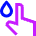 Glucose Blood Check Icon from Sharp Neon Set