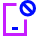 Phone App Blocking Icon from Sharp Neon Set