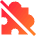 Puzzle Extension Off Disabled Icon from Sharp Gradient Set