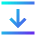 Arrow Align Move Down Bottom Icon from Sharp Gradient Set