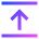 Arrow Align Move Up Top Icon from Sharp Gradient Set