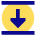 Triangle Arrow Align Move Down Bottom Icon from Sharp Pop Set