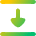 Triangle Arrow Align Move Down Bottom Icon from Flex Gradient Set
