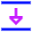 Triangle Arrow Align Move Down Bottom Icon from Sharp Neon Set