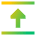 Triangle Arrow Align Move Up Top Icon from Sharp Gradient Set