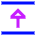 Triangle Arrow Align Move Up Top Icon from Sharp Neon Set