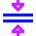 Triangle Arrows Compress Flatten Icon from Sharp Neon Set