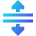 Triangle Arrows Expand Icon from Sharp Gradient Set