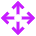 Line Arrows Open With Icon from Sharp Neon Set