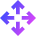 Line Arrows Open With Icon from Sharp Gradient Set