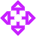 Triangle Arrows Open With Icon from Sharp Neon Set
