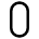 0 Number Icon from Typeface - Free Set