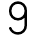 9 Number Icon from Typeface - Free Set