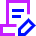 Document Contract Edit Sign Icon from Sharp Neon Set