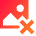 Image Photo Delete Icon from Sharp Gradient Set