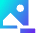 Image Photo Remove Icon from Sharp Gradient Set