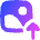 Upload Upscale Image Icon from Flex Gradient Set